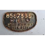 Railway related plate or sign