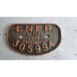Railway related plate or sign