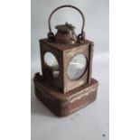 Railway related lamp. Stamped M. Wick in tact. glass fallen out.