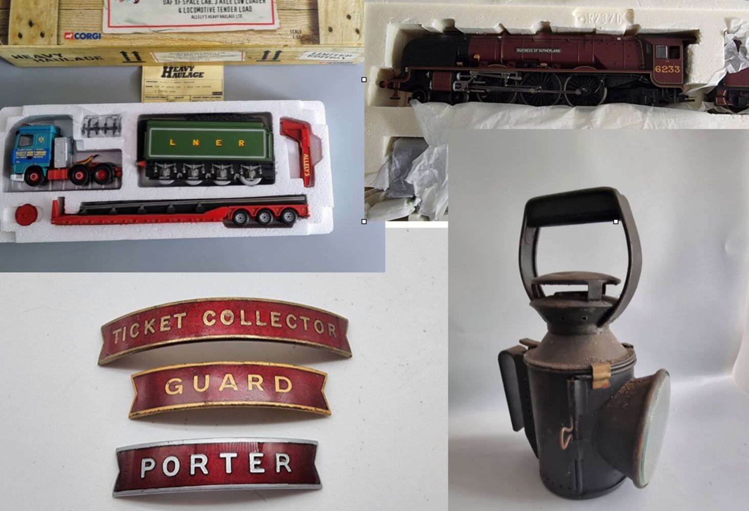 Model Railway Trains & Railwayana - OO Gauge,  Badges, Signs, Plates, Railway Lamps, Totems, - Private Collection