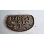 Railway related plate or sign