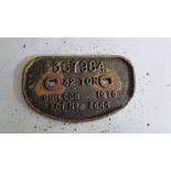 Railway related plate or sign