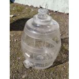 Clear glass barrel with detachable lid