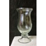 Large decorative glass hurricane candle holder 39cm