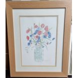 Watercolour still life of wild flowers. 20thC signed see image. Framed.