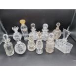 Quantity of glass scent perfume bottles