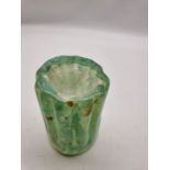 Studio Art glass beaker. approx 12cm. Condition: no signs of damage or repair