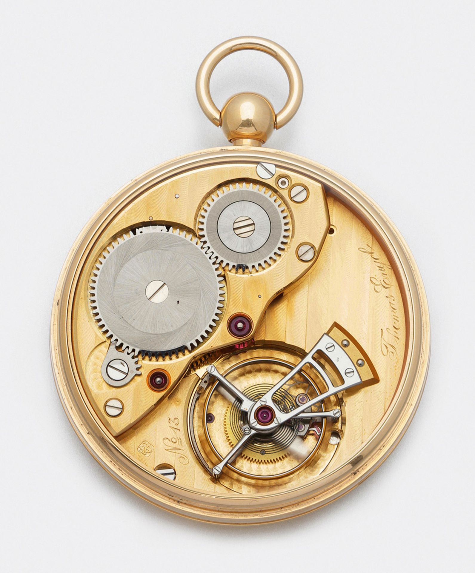 Seltene Tourbillon-Taschenuhr von Prof. Thomas Engel, - Bild 7 aus 16