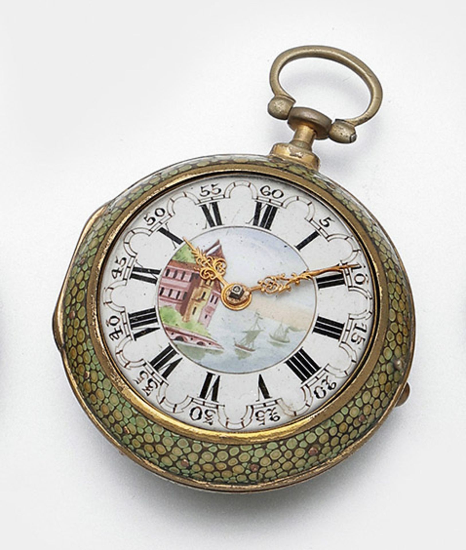 Repousseé-Spindeltaschenuhr von M. Dexter, London um 1775 - Bild 2 aus 3