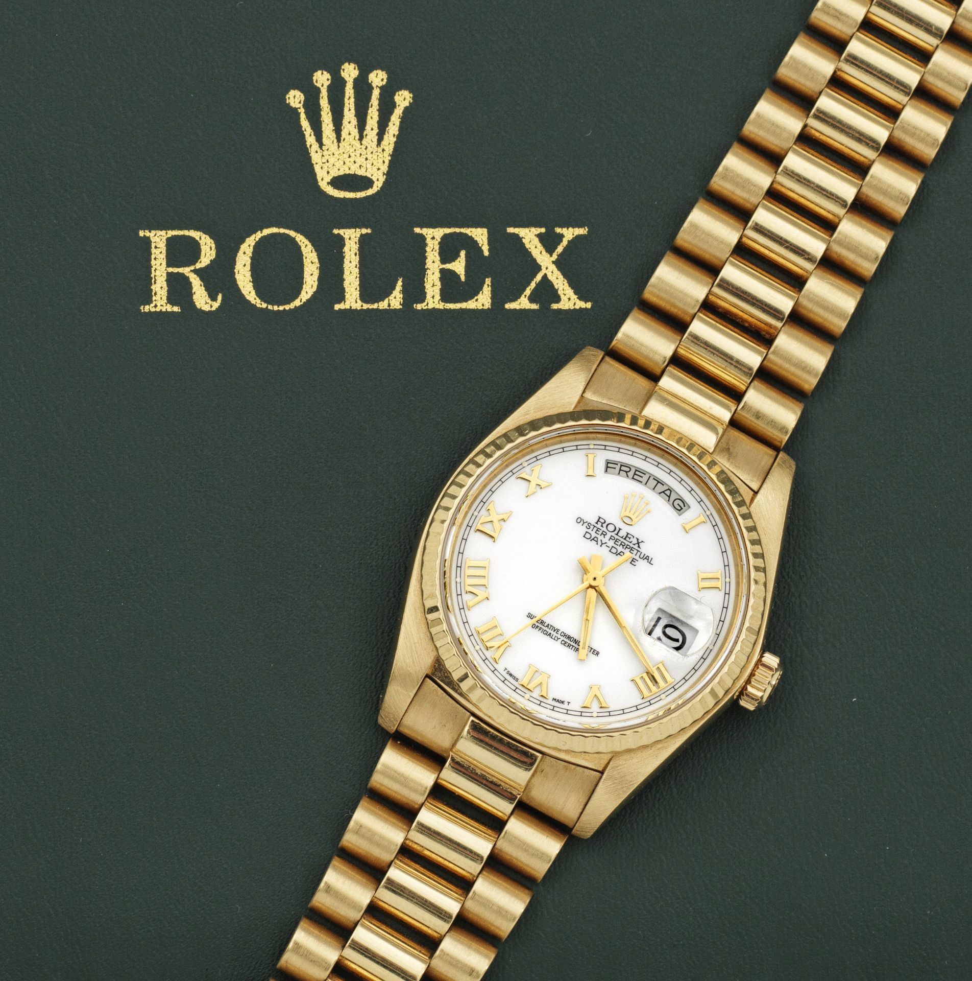 Herren-Armbanduhr von Rolex-"Day-Date" aus den 90er Jahren - Bild 3 aus 8