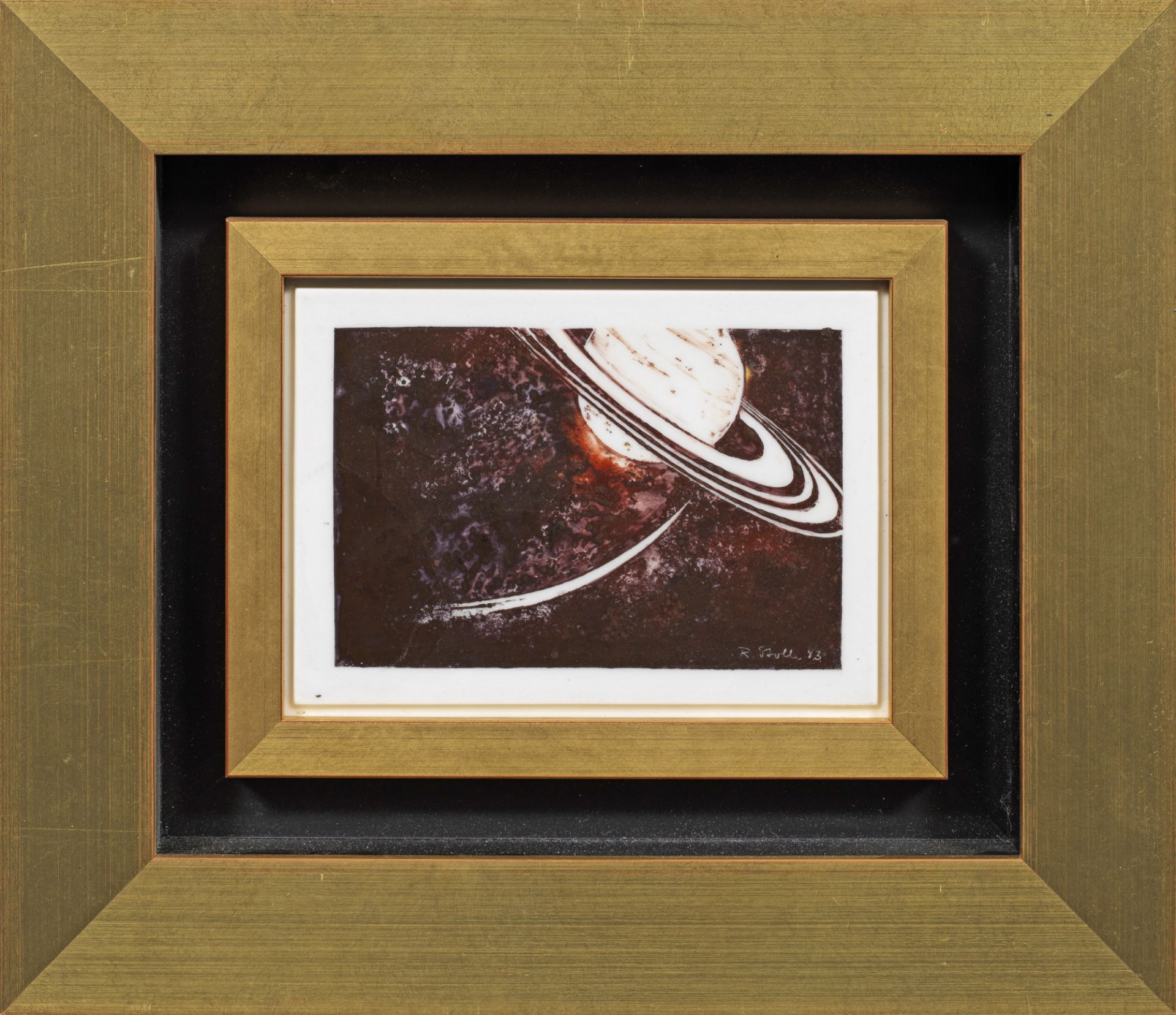 Porzellanbild "Saturn in seiner Umlaufbahn" von Rudi Stolle