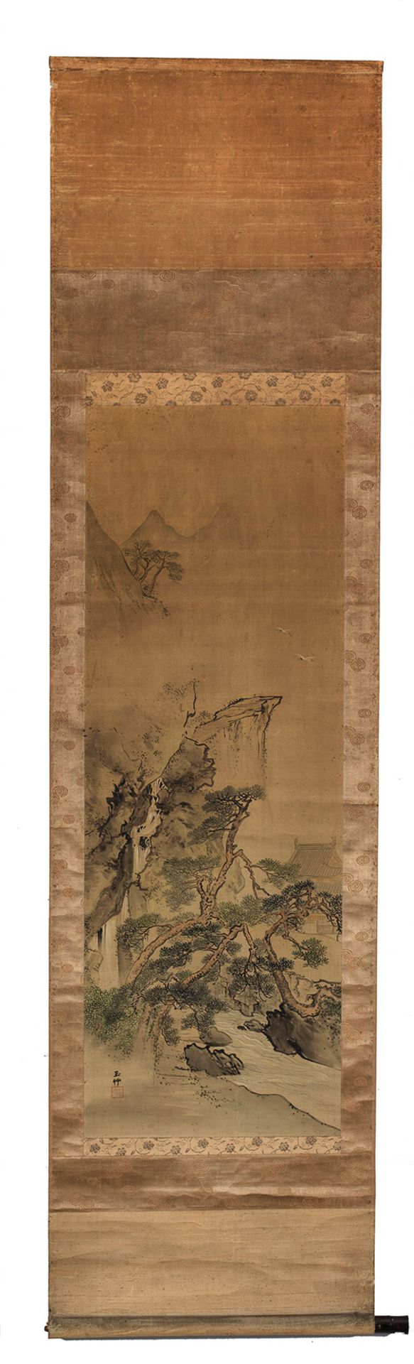 Zwei chinesische Rollbilder - Bild 2 aus 2