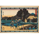 Vier japanische Holzschnitte Ando Hiroshige (1797-1858)