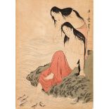 Zwei Japanische Holzschnitte Utagawa Toyokuni I (1769-1825)