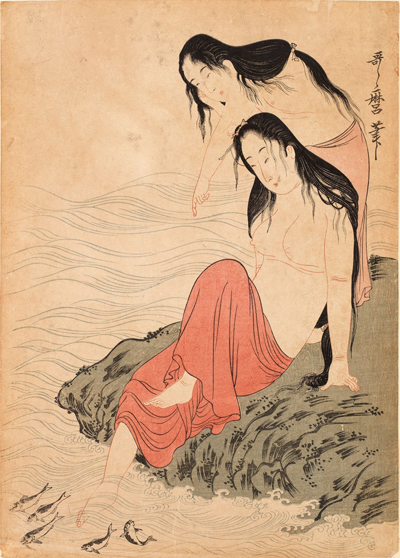 Zwei Japanische Holzschnitte Utagawa Toyokuni I (1769-1825)