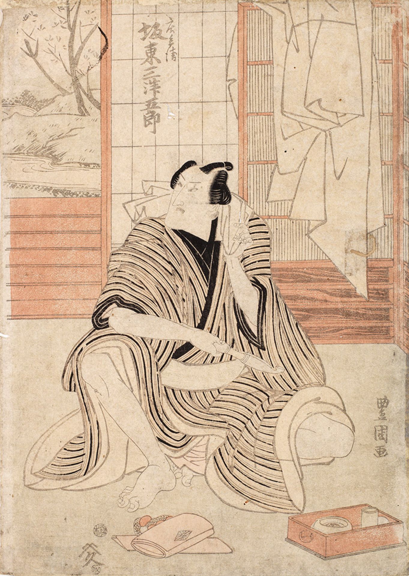 Zwei Japanische Holzschnitte Utagawa Toyokuni I (1769-1825) - Bild 2 aus 2