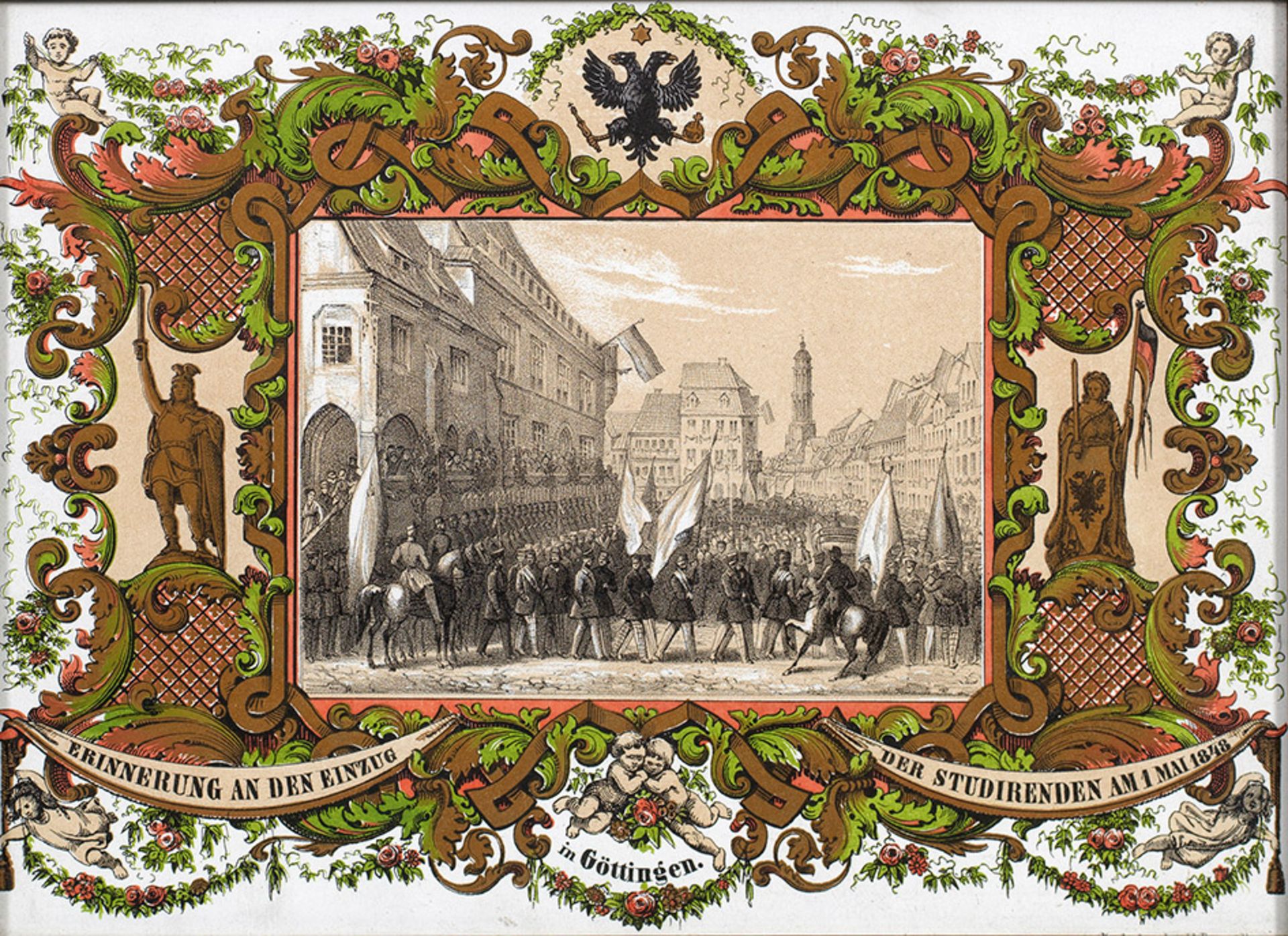 "Erinnerung an Einzug der Studirenden am 1 May 1848