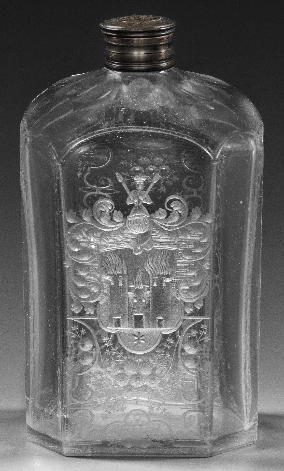 Barock-Flasche mit Wappen