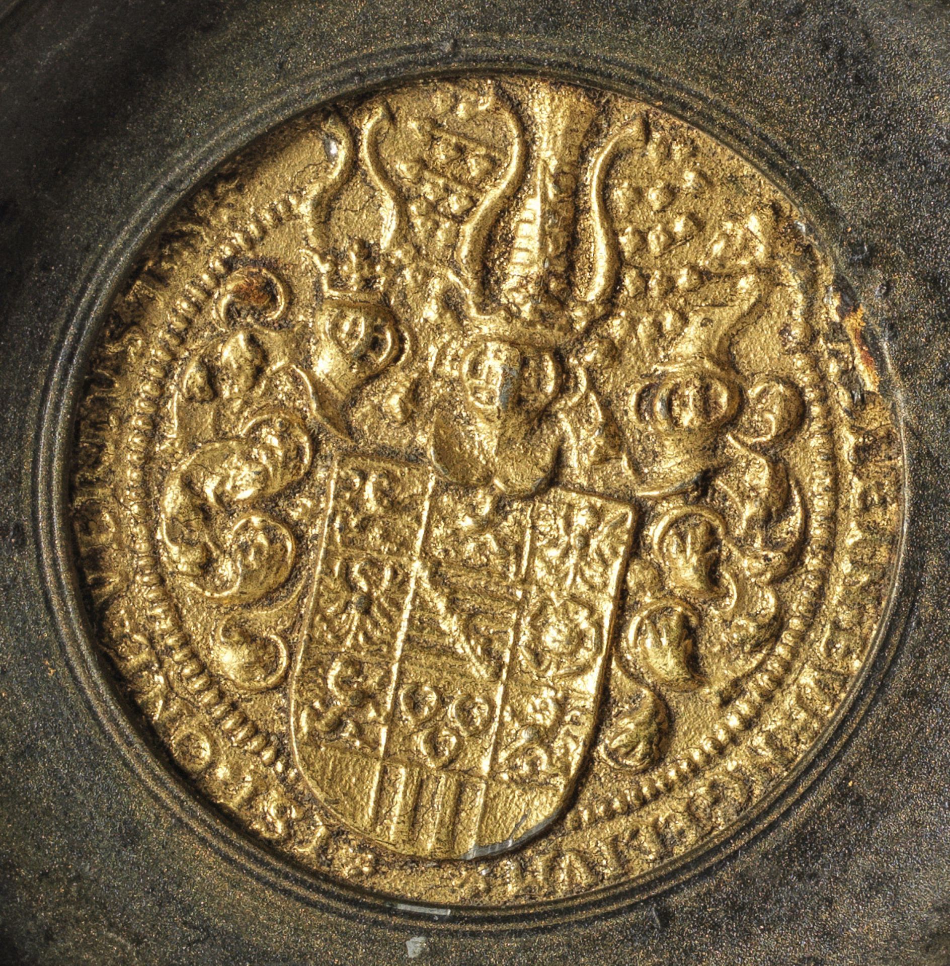 Musealer Raerener Renaissance-Krug mit Wappenauflagen - Bild 3 aus 3