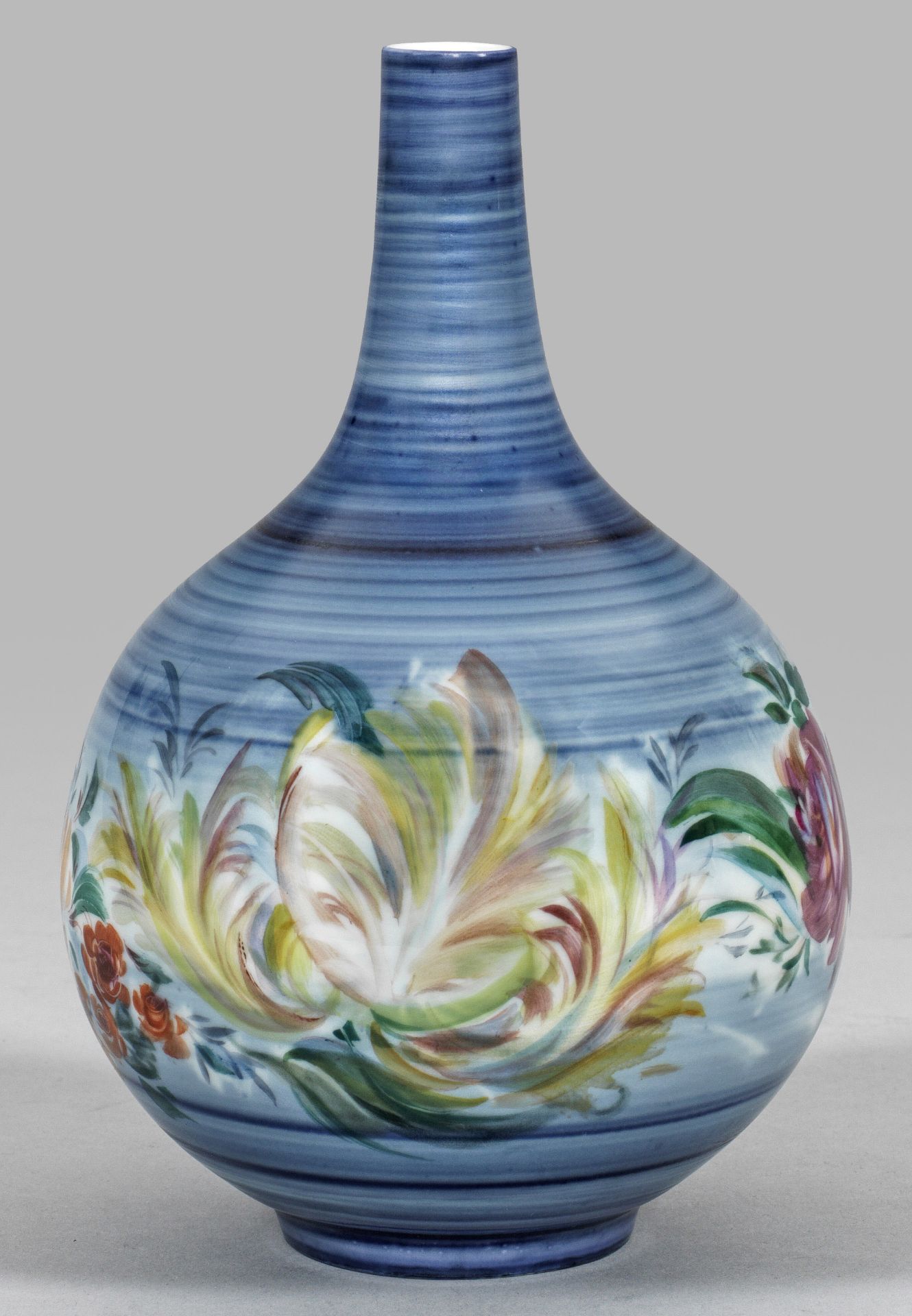 Unikat-Vase mit Malerei von Volkmar Bretschneider