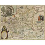 Seltene frühe Russland-Karte von 1616 mit Moskau-Ansicht