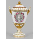 Seltene große königliche "Weimar-Vase" mit Porträt