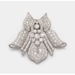 Glamouröse Diamant-Clipbrosche aus den 20er Jahren