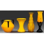 Sammlung von vier Vasen von Loetz