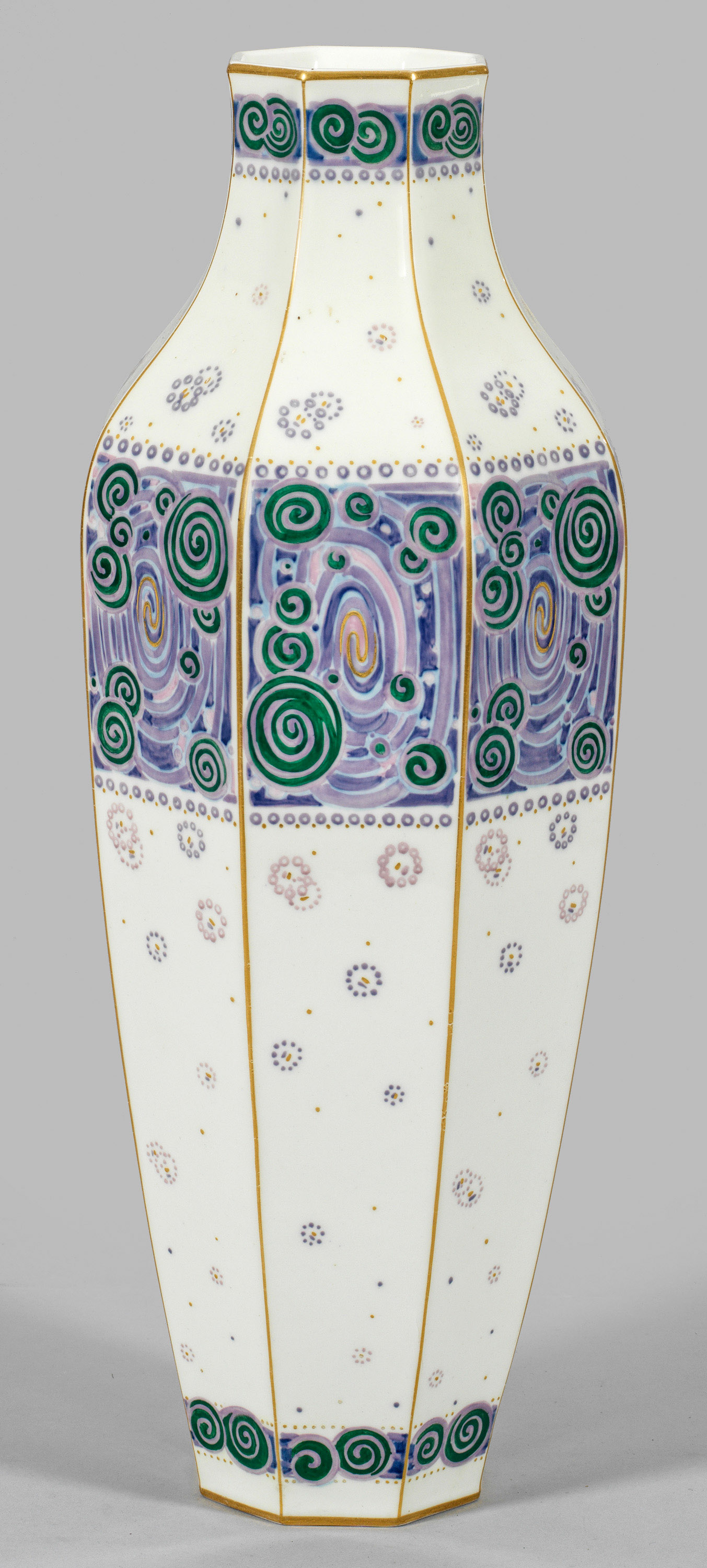 Art Déco-Vase mit Dekor von Anne-Marie Fontaine