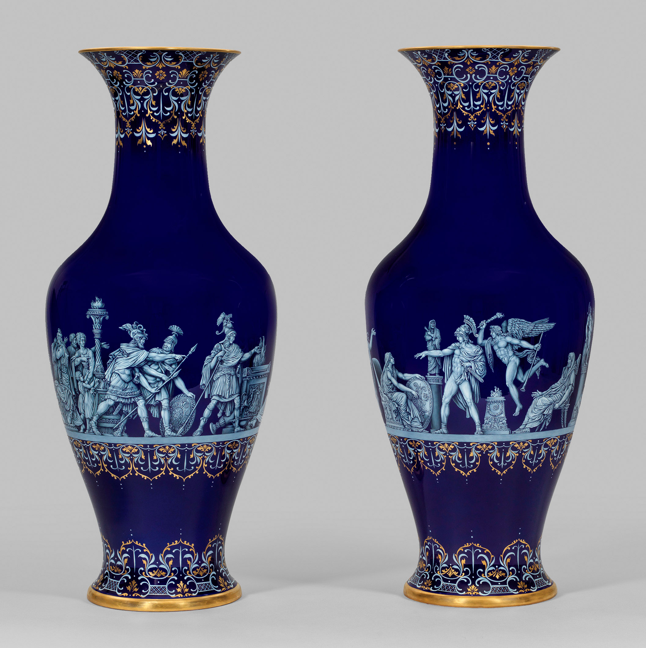 Paar monumentale Meissener Vasen mit