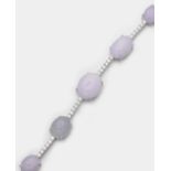 Elegantes Brillant-Armband mit seltener Lavendel-Jade