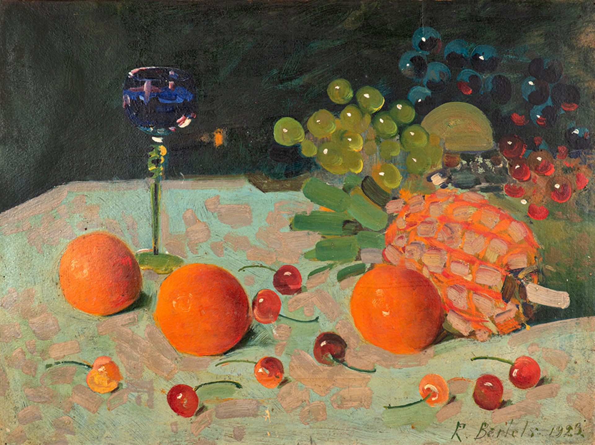 Rudolf Bartels – Stillleben mit exotischen Früchten.