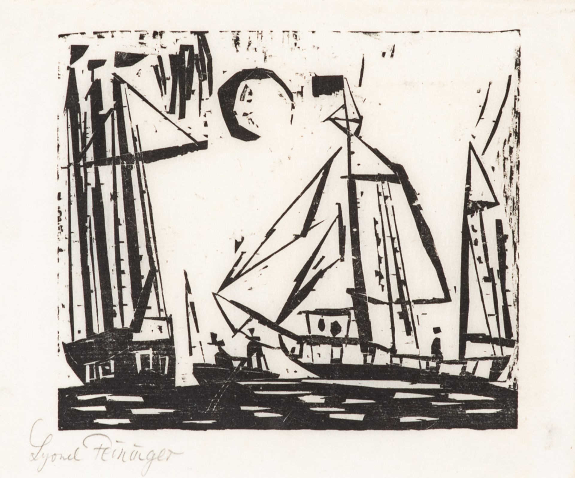 Lyonel Feininger – Segelboote (mit Mond).