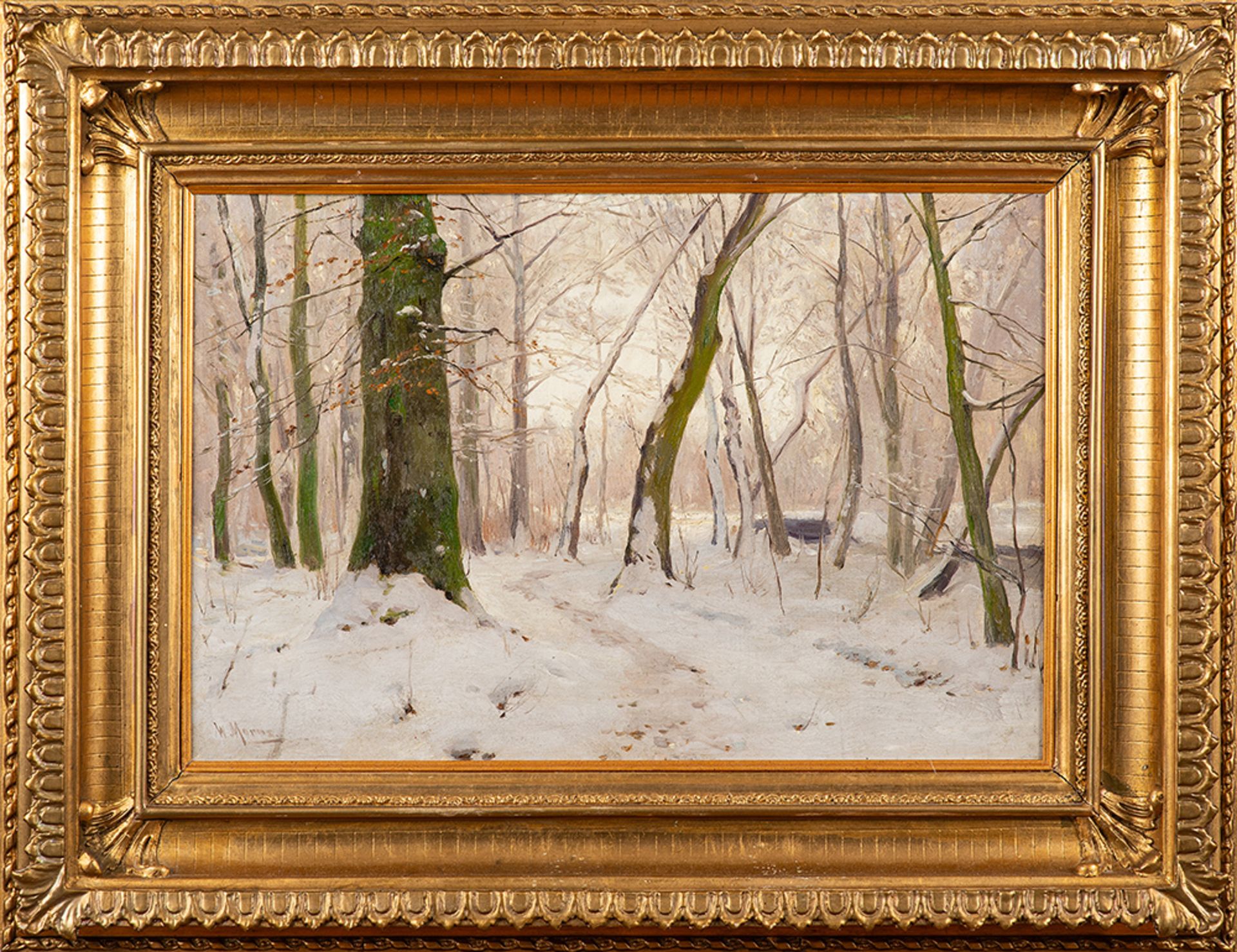 Walter Moras – Winter im Darßwald. - Image 2 of 5