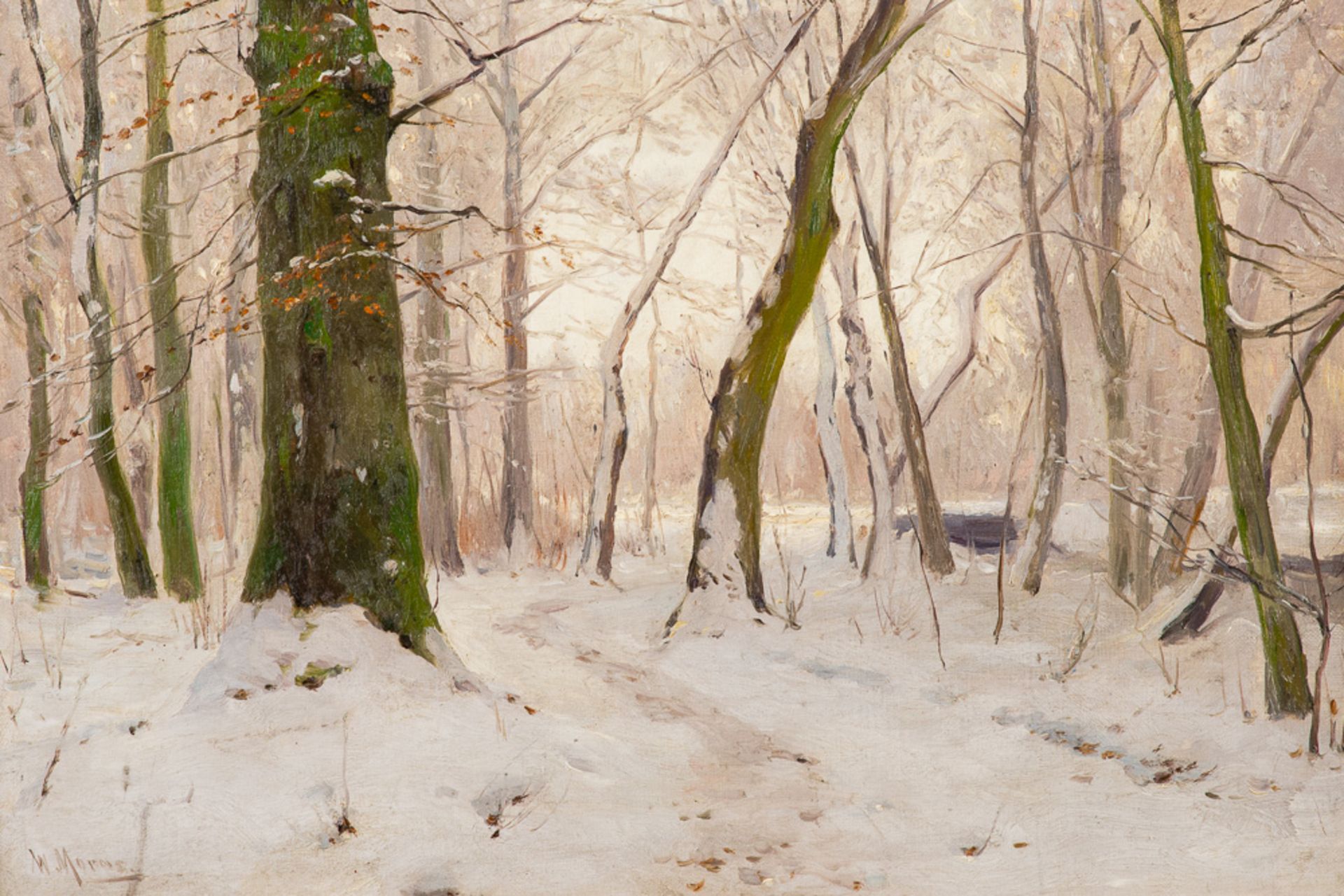 Walter Moras – Winter im Darßwald.