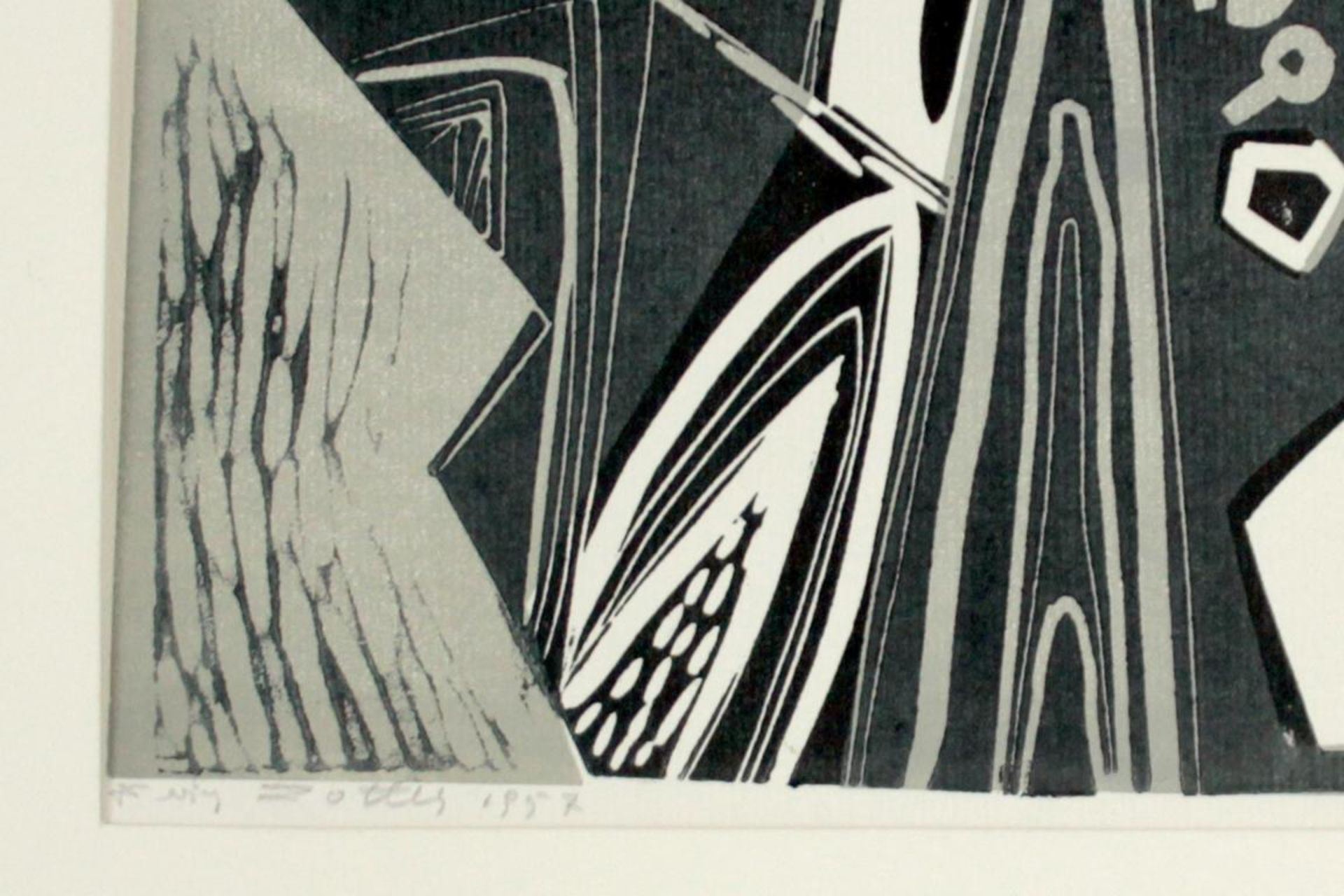  Feri Zotter(1923 - 1987)"Baum"1957Linolschnitt auf Papier; signiert und datiert - Bild 3 aus 3