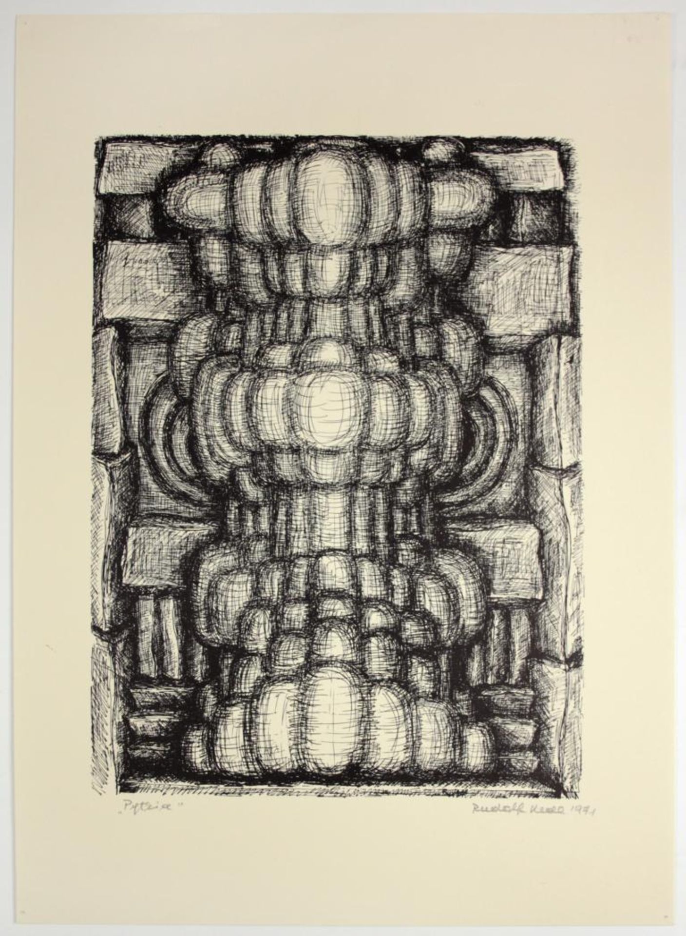 Rudolf Kedl(1928-1991)"Pytria"1971Offsetdruck auf Papier; signiert, datiert und betitelt - Bild 2 aus 4