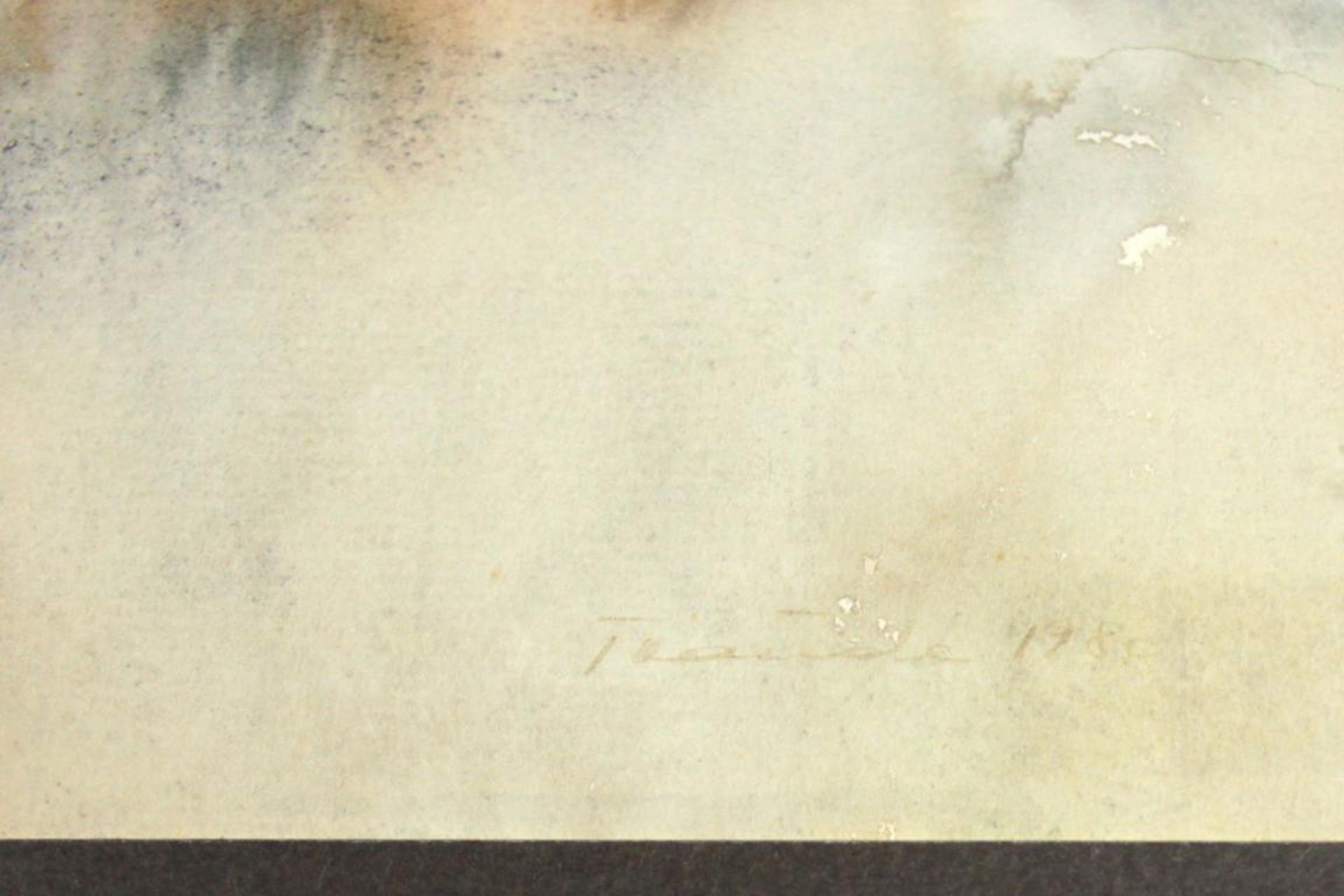 Edeltraud Walenta(geb. 1944)"Nebellandschaft"1980Aquarell auf Papier; signiert, datiert und gerahmt - Bild 3 aus 3