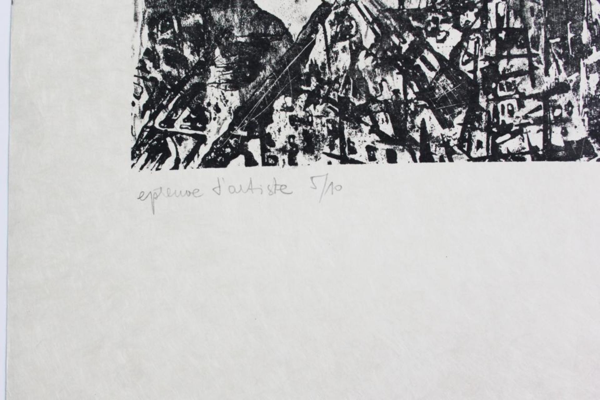 Andre Verlon(1917-1994)Ohne Titelo.A.Lithographie auf Blütenpapier; Ed. 5/10 E.A.; handsigniert und  - Bild 3 aus 3
