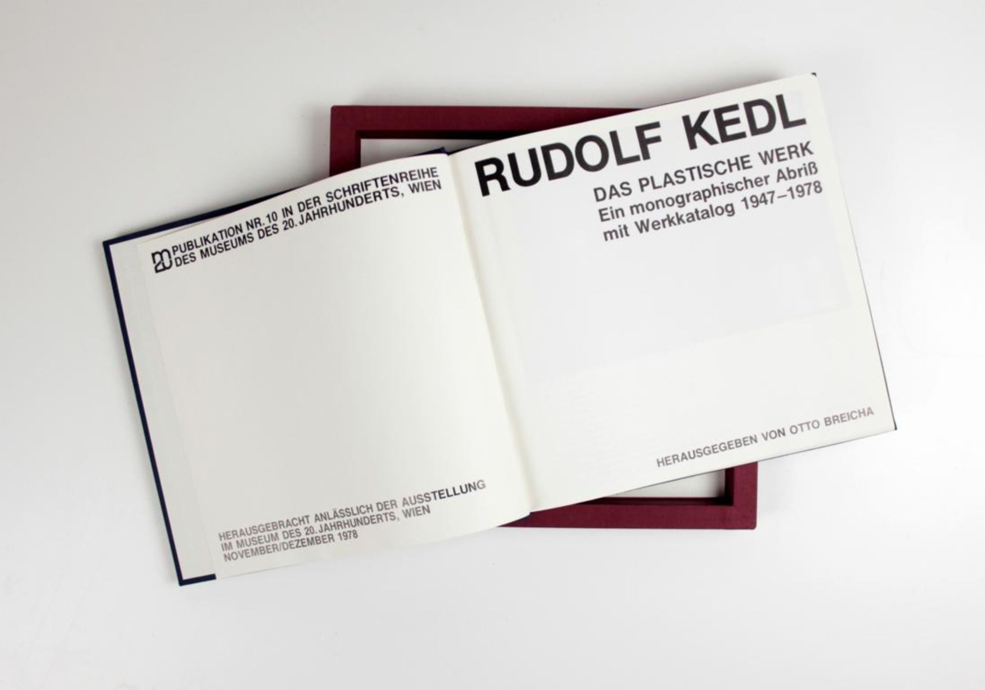 Rudolf Kedl(1928-1991)"Urpflanze"1978Kassette 6/28 mit Bronzerelief und Buch; Ed. 6/100 - Bild 5 aus 5