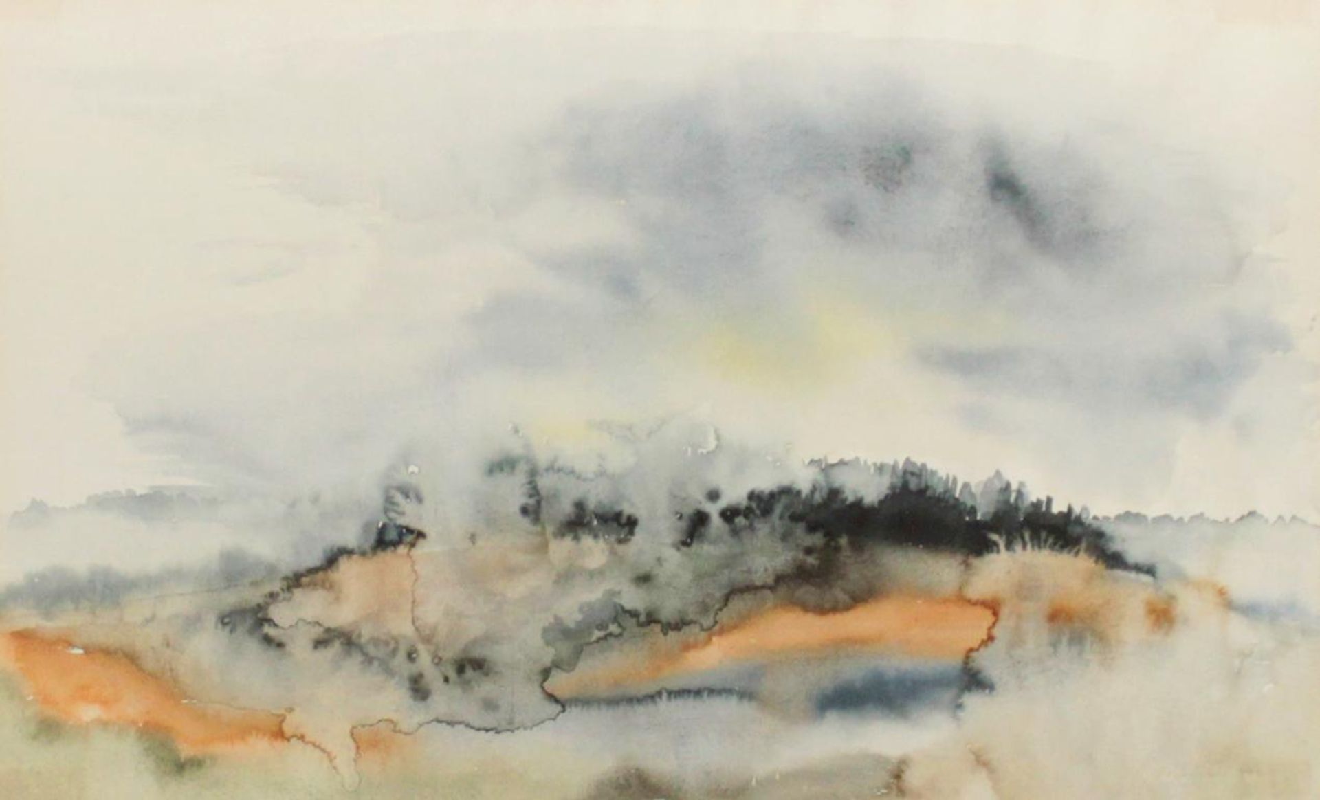 Edeltraud Walenta(geb. 1944)"Nebellandschaft"1980Aquarell auf Papier; signiert, datiert und gerahmt