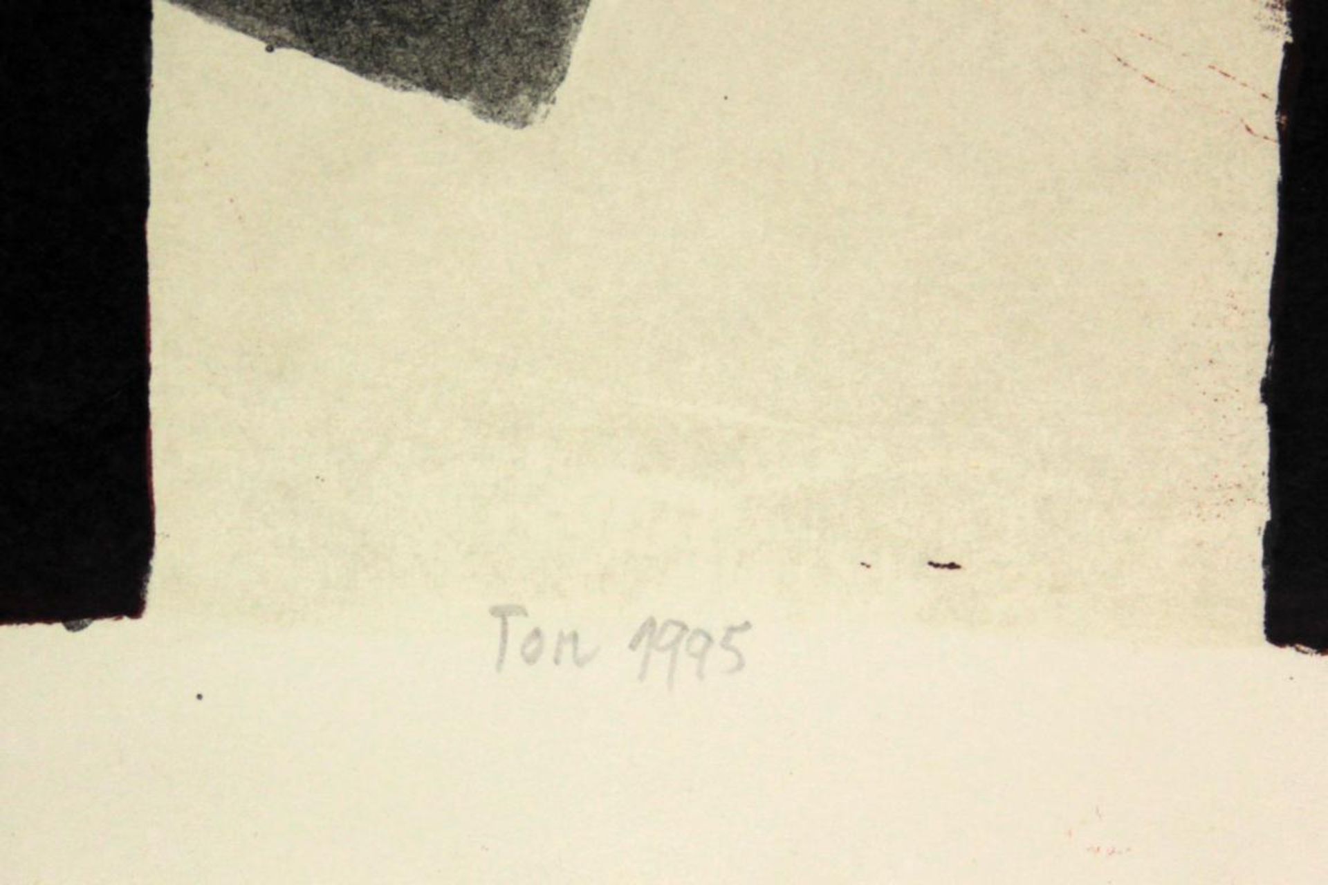 Giselbert Hoke(1927-2015)"Ton 1995"1995Lithographie auf Papier; Ed. 15/52; signiert, datiert, nummer - Bild 3 aus 3