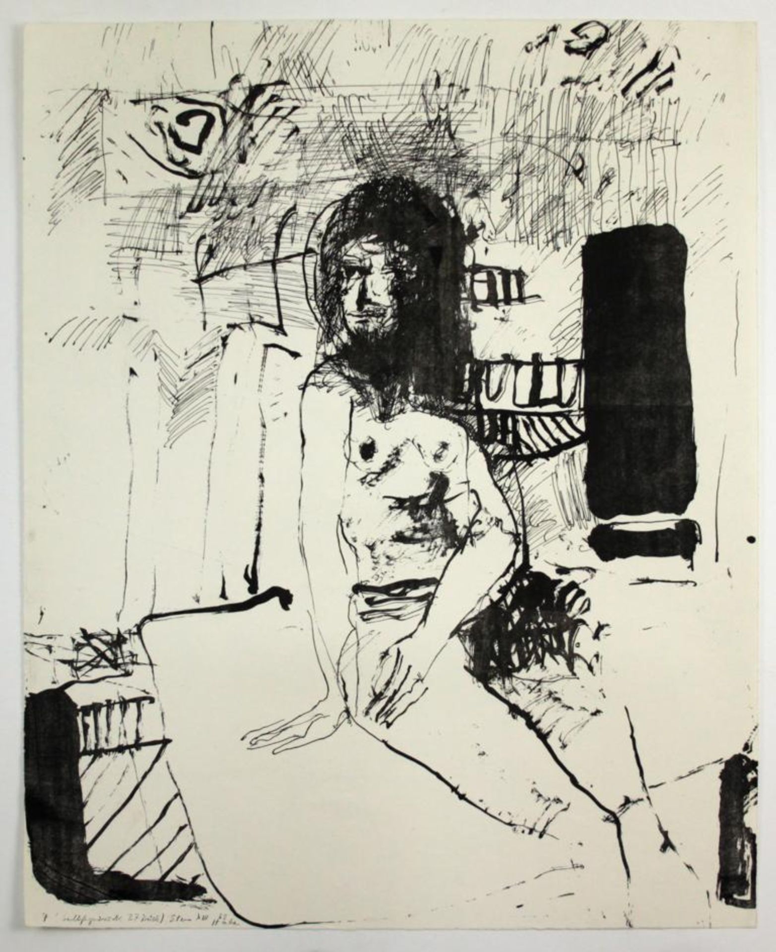 Giselbert Hoke(1927-2015)"Stein XIII"1962Lithographie auf Papier; Ed. 4/27; signiert datiert, nummer