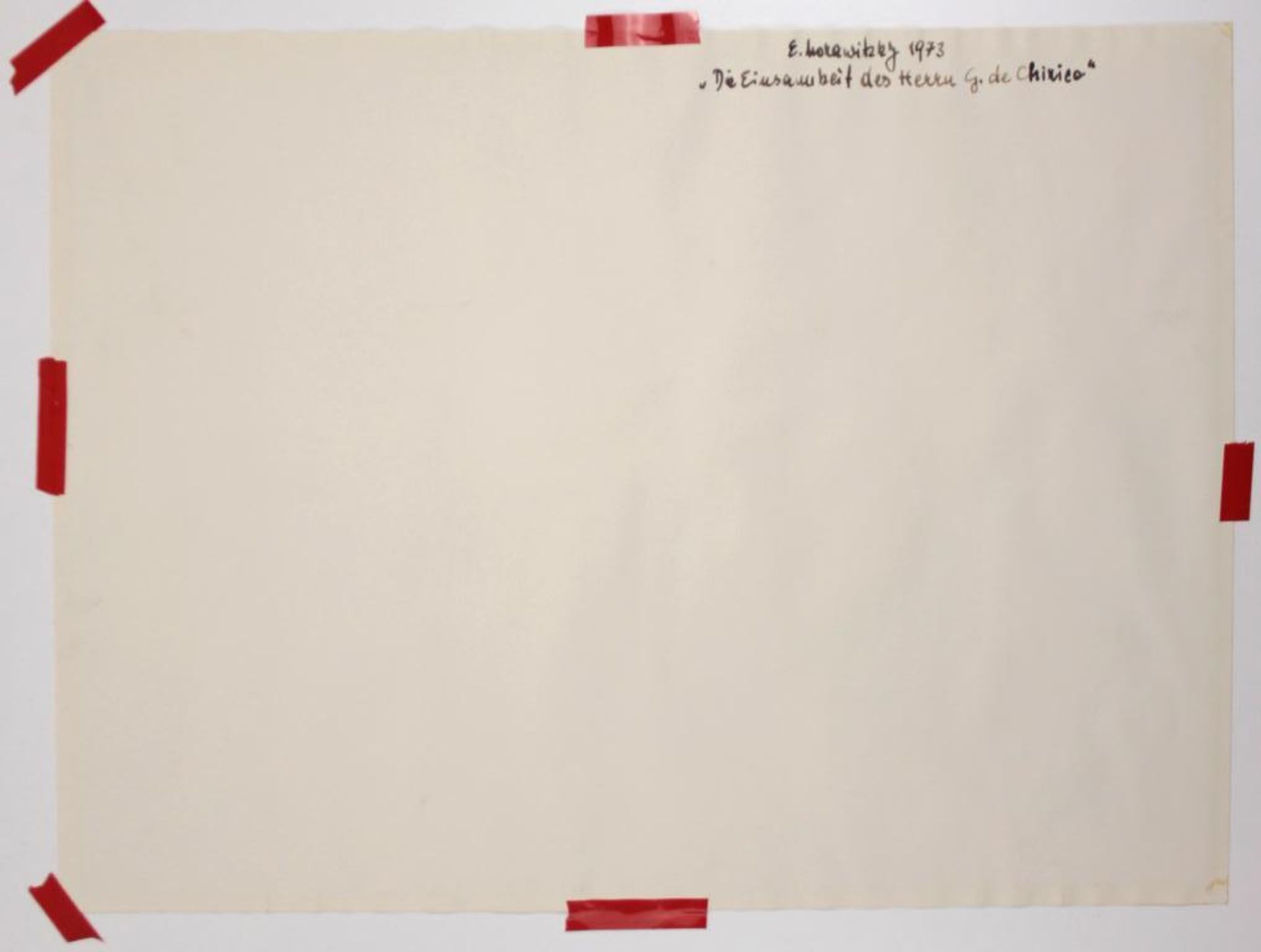 Emil Morawitzky(1929-2017)"Die Einsamkeit des Herrn Chirico"1973Aquarell auf Papier; signiert, datie - Bild 3 aus 3