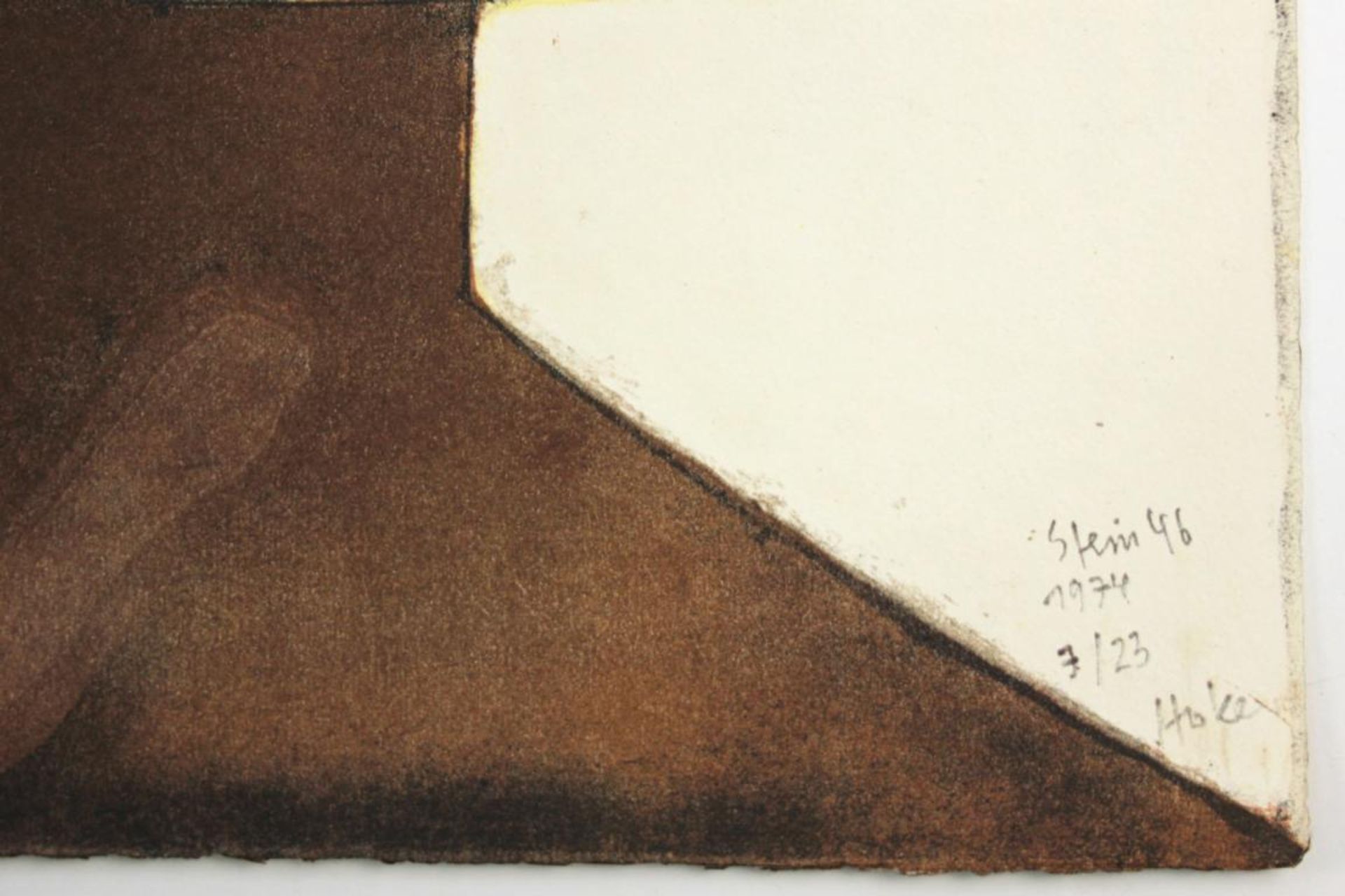 Giselbert Hoke(1927-2015)"Stein 46"1974Lithographie auf Papier; Ed. 7/23; signiert, datiert, nummeri - Bild 2 aus 2