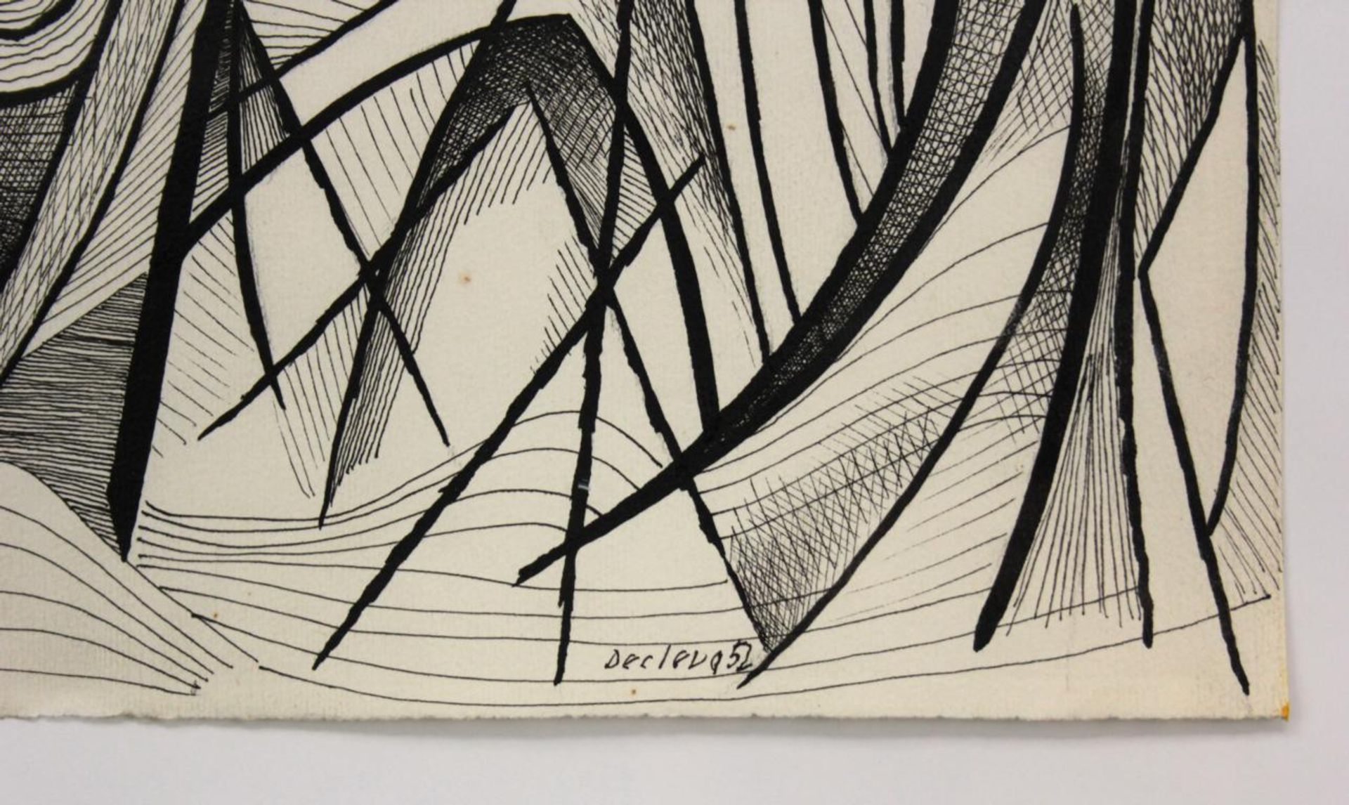 Mario Decleva(1930-1979)"Studie"o.A.Tusche auf Papier; signiert und gerahmt - Bild 2 aus 3