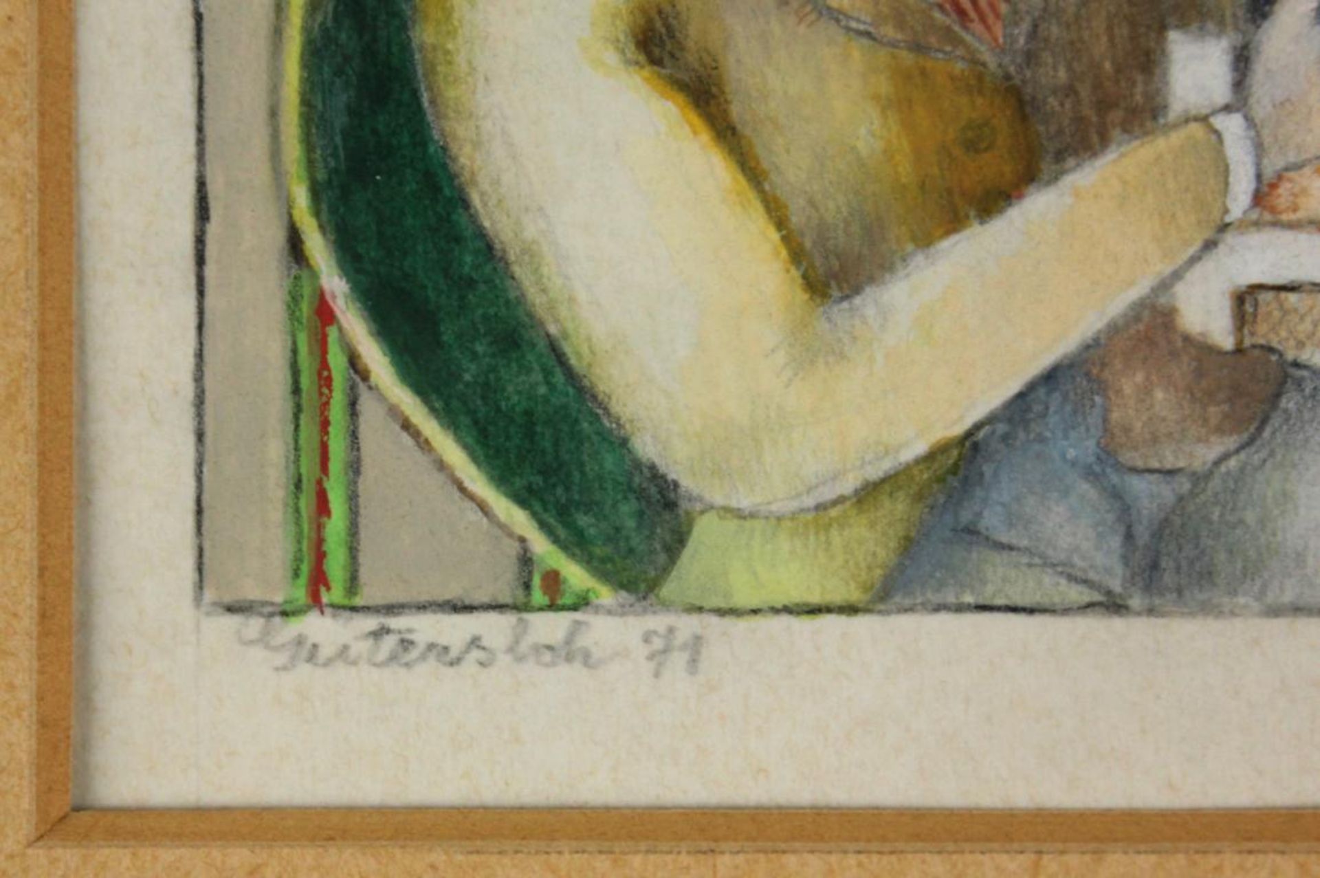  Albert Paris Gütersloh(1887- 1973)"Ein Blumenstrauß vom Herzen"1971Mischtechnik auf Papier; signier - Bild 3 aus 4