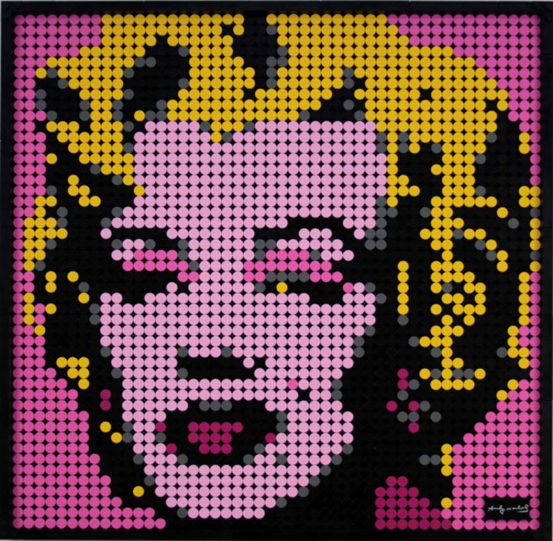 nach Andy Warhol(o.A.)"Marylin"o.A.fertig gebauter Lego Art Bausatz, 