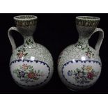 Pair of late 19th Centruy Copeland Spode Vases. Modelled as water jugs or wine vessels in Art