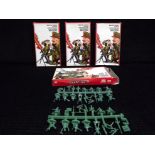 4 x Atlantic Italy - Serie Export 122 - Plastic Soldiers Model Kits. Mortiers Lourdes or Heavy